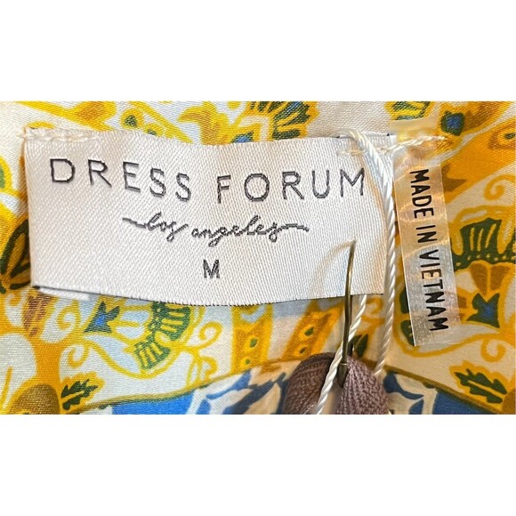 Boho Wide Leg Silky Satin Palazzo Jumpsuit M Multicolor Hippie Gypsy - Picture 12 of 16